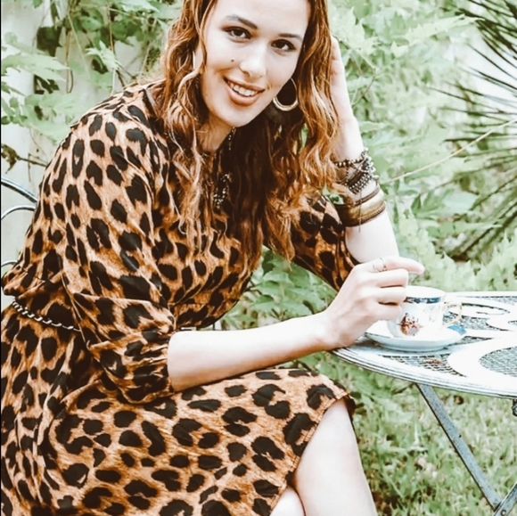 NWT Bohemian Leopard Print Dress S:Sm-Med - Picture 4 of 12